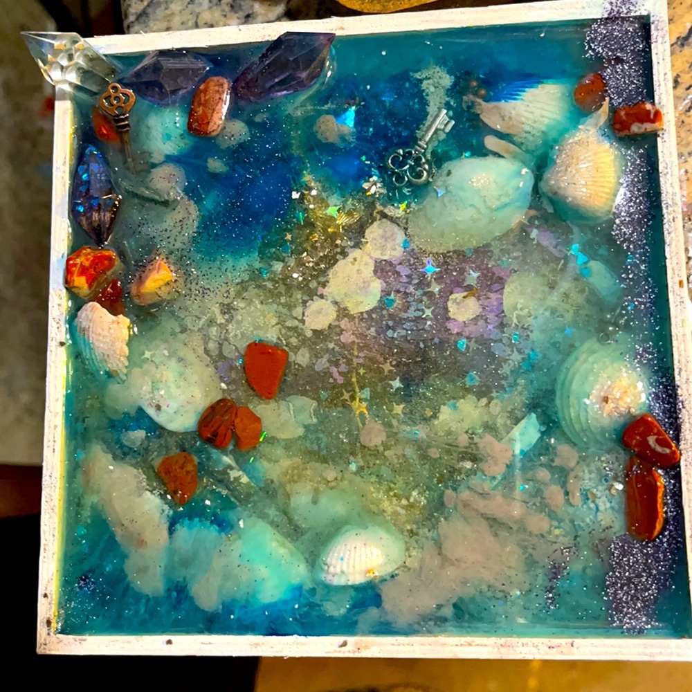 Resin under the sea trinket dish